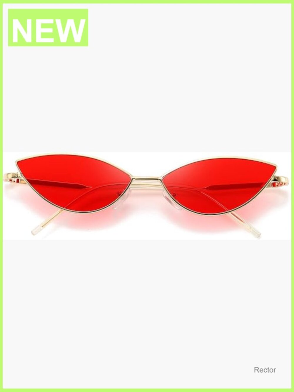 Cat Eye Triangle Sunglasses with UV400 Protection Metal Frame